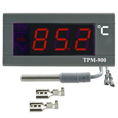 Elektronisches digital Thermometer Einbau LED 230V 12V/24V Fernfühler bis 100m