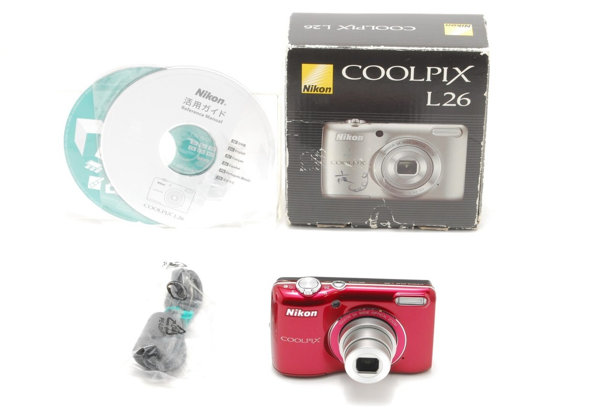 Top Mint】Nikon COOLPIX L26 16.1MP Red Digital Camera Point