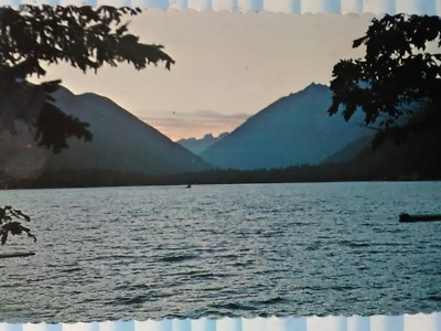 VINTAGE PHOTO POST CARD STEHEKIN VALLEY LAKE CHELAN WASHINGTON