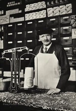 1929 Vintage AUGUST SANDER German Merchant Grocer Hardware Store Photo Art 11x14
