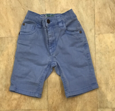 Jungen Next hellblau Denim Jeansshorts verstellbarer Bund Sommer Alter 5 Jahre
