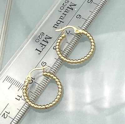18 mm Creolen 750 Gelbgold 18 KT Gold glänzend *rund*💕feines *Kugel* Design - Bild 1 von 4