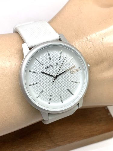 Lacoste Men's Watch 2011240 Quartz Gray Dial Rubber Band 42mm 12.12 - Picture 9 of 12