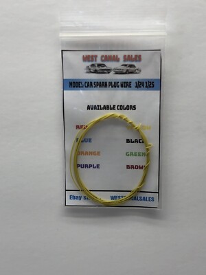 5 Feet Yellow Spark Plug Wire For 1/24 1/25 Scale Model Car