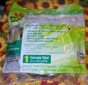 DUCK METAL GARAGE DOOR BOTTOM SEAL 2.75" X 18' BLACK SOLD AS IS