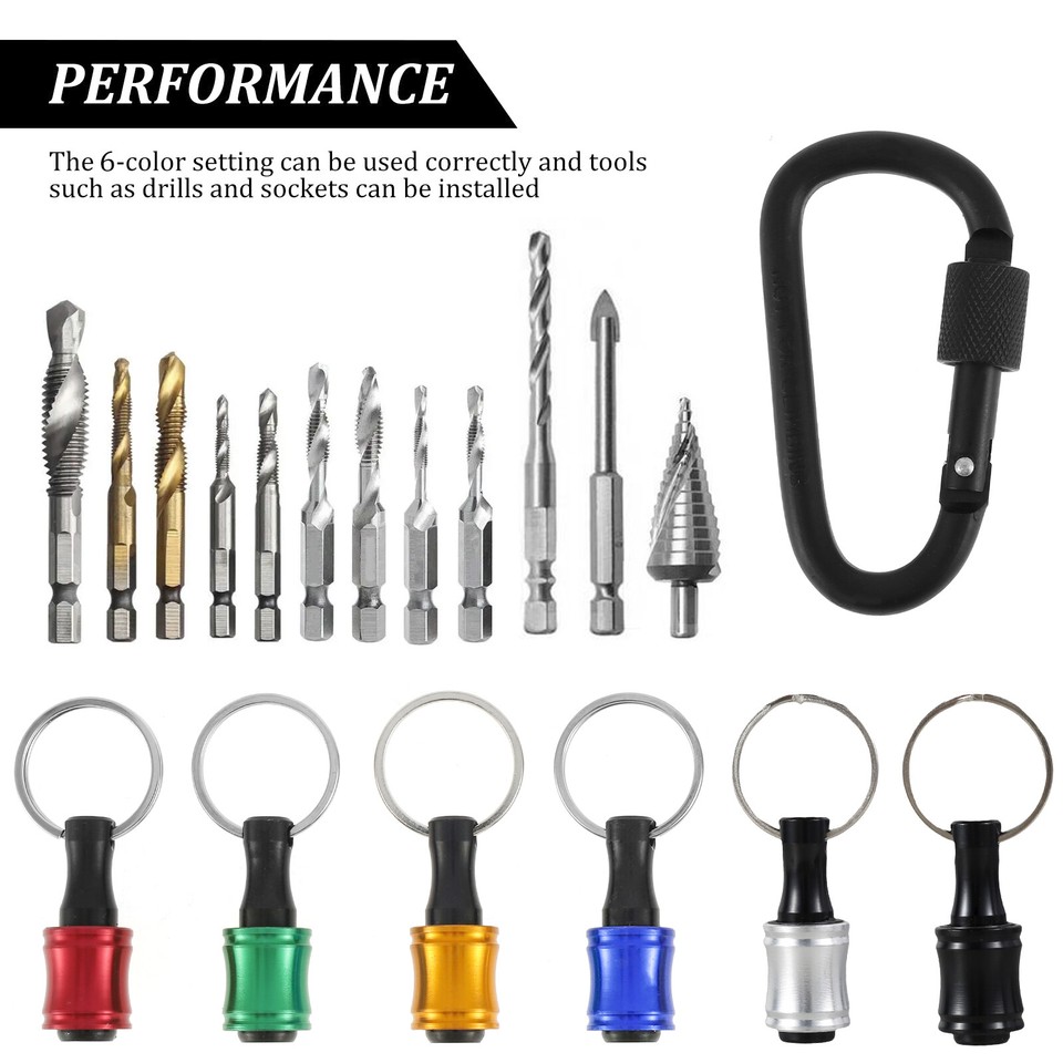 18*1/4" Hex Shank Screwdriver Bit Holder Extension Bar Keychain Driver