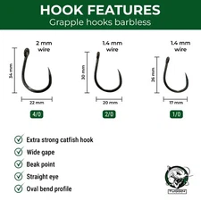 Tuggin Tackle - The Grapple - Extra strong Catfish / Carp hook