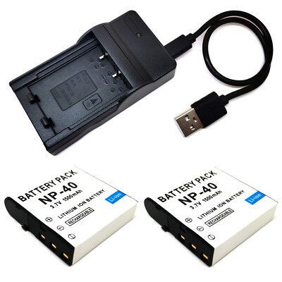 Battery / USB Charger For Ordro DDV-5600HD DDV-V8 PLUS HDV-A20 HDV-D328 HDV-Z20