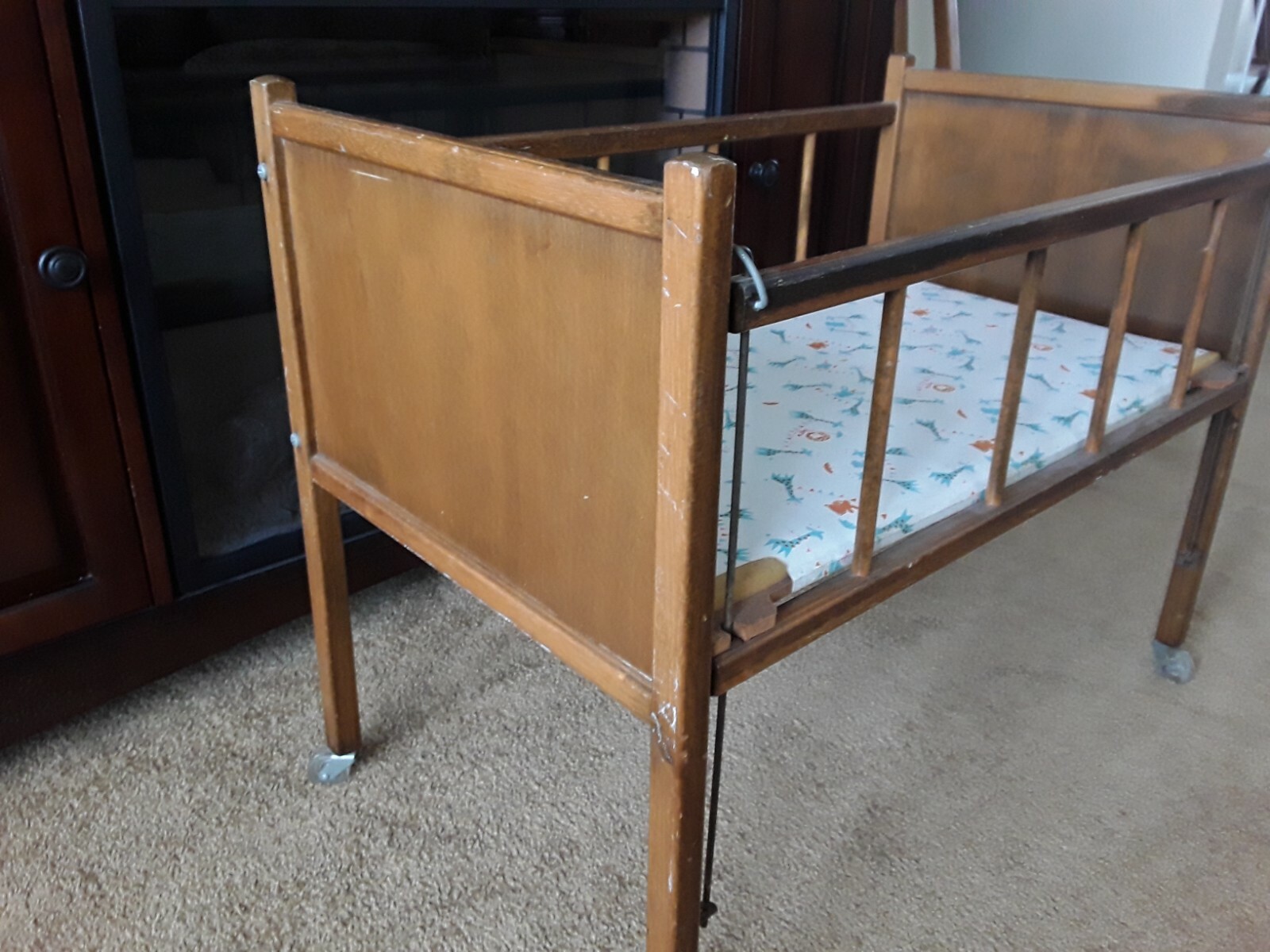 vintage wooden doll crib eBay