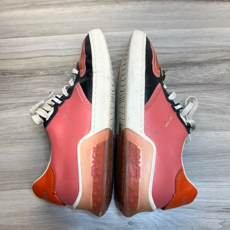 Zapatos COACH Citysole Cuero Corte Para Mujer Talla 10B Brillante Colorido Rosa Naranja Foto 2 de 4