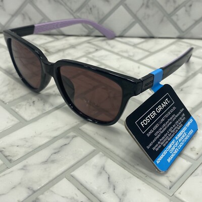 NWT Foster Grant Sunglasses AVC 23 523 BLK Advanced Comfort 100% UVA-UVB