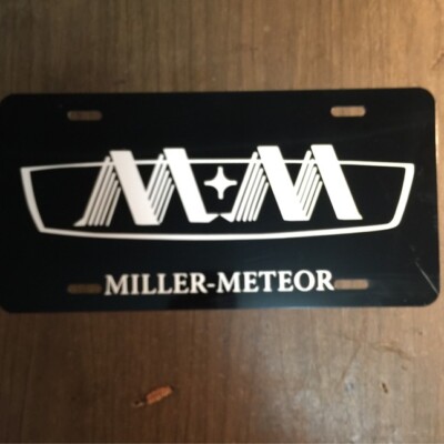 M&M Miller Meteor License Plate For You hearse Or Daily Driver