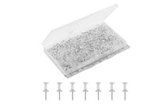 150 Pcs Clear Push Pins, Standard Thumb Tacks Steel Point and Plastic Head, Push