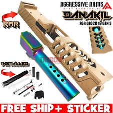 AGGRESSIVE ARMS DANAKIL COMPLETE FDE PORTED SLIDE  RAINBOW BARREL FOR GLOCK 19