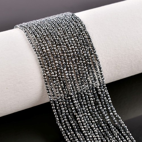Natürliches Silber Pyrit winzig facettiert rund 2-3 mm Edelstein Perlen Schmuckherstellung 12 Zoll - Bild 4 von 9