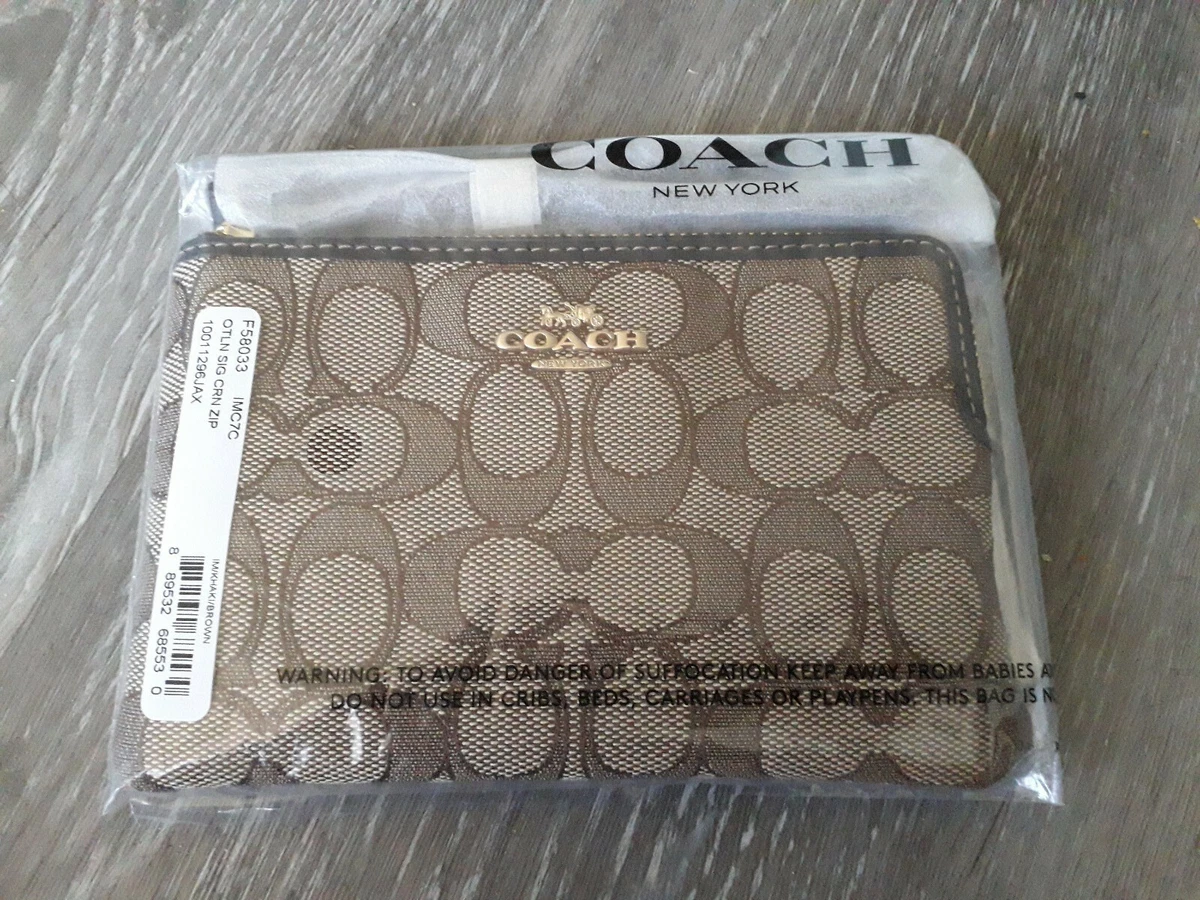 Coach single zip wristlet sales