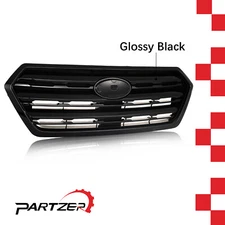 Front Bumper Grill Grille All Glossy Black Fit 2015-2017 Subaru Outback