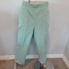 NWT Alfred Dunner Women's Pistachio Green Pull On Pants Size 18 P Petite 48