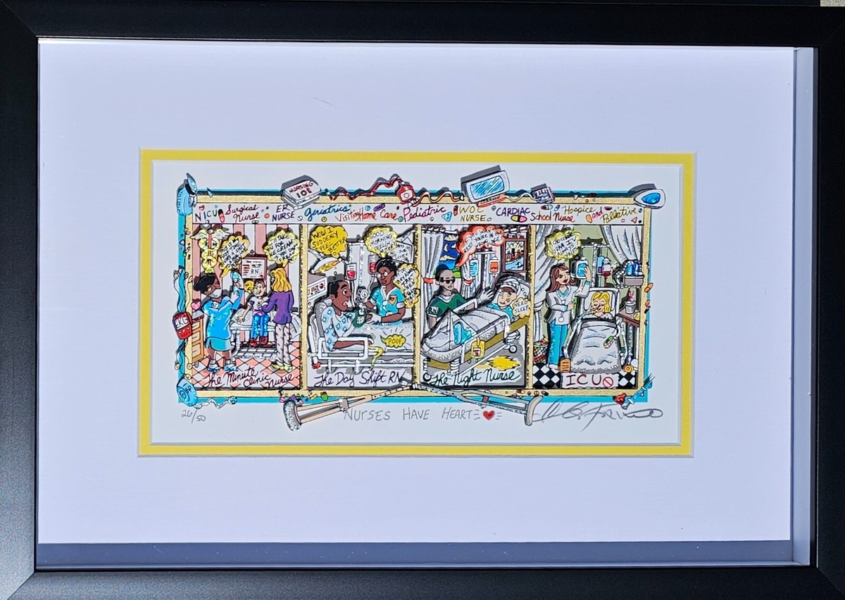Charles Fazzino Nurses Have Heart 3D SERIGRAPH HAND SIGNED