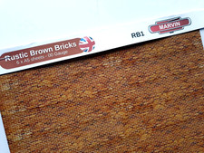 Modern Rustic Brick Paper for 00 Gauge Model Railway Scenery Building