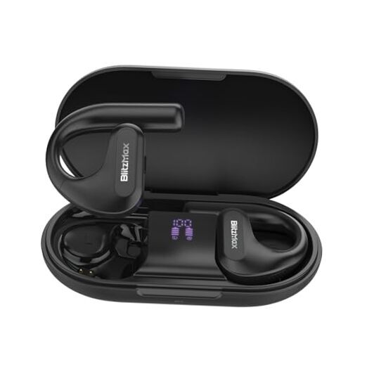 Over Ear Headphones Air Conduction, 60H Playtime, 4 Mic Call Noise Reduction,-image