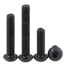 M3(3mm) BUTTON HEAD BOLTS, ALLEN KEY HEX SOCKET SCREWS STEEL BLACK GRADE 10.9