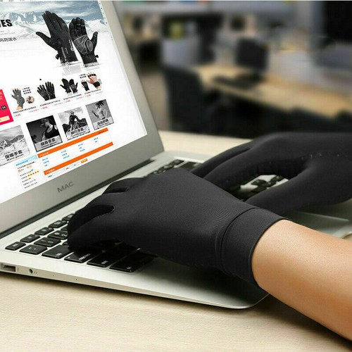 Copper Arthritis Compression Gloves Hand Support Joint Pain Relief Full Finger - Picture 3 of 12