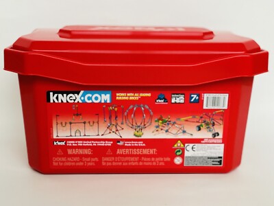 K'Nex Value Tub Over 400 Pcs #12077/12077B Red Tub Imagine-Build