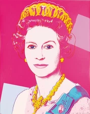 ANDY WARHOL Pop Art Poster or Canvas Print "Queen Elizabeth II" Royal Edition