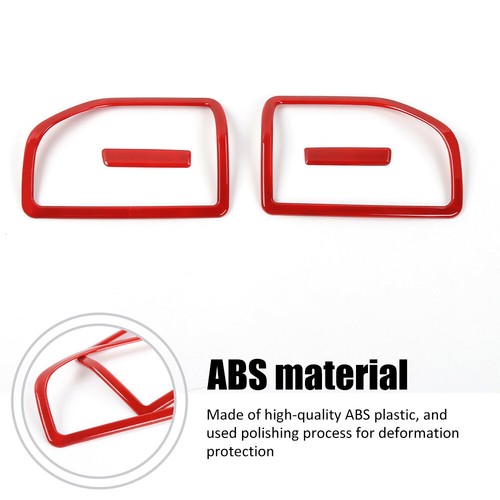 2X Red Door Handle Bowl Cover Trim Frame for Jeep Wrangler JK 11-17 Accessories - 第 6/8 張圖片