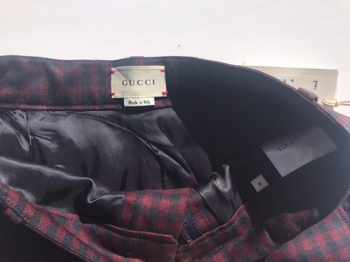 Gucci Boys Holiday Shorts Size 6 Red Black Checkered New with tags - Picture 8 of 12