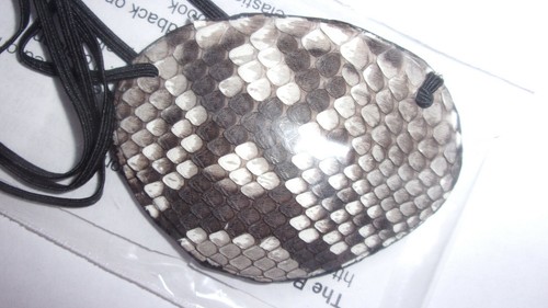 World's Best Eye Patch Leather Burmese Python MATTE Finish, Replaceable Elastic - Picture 30 of 51