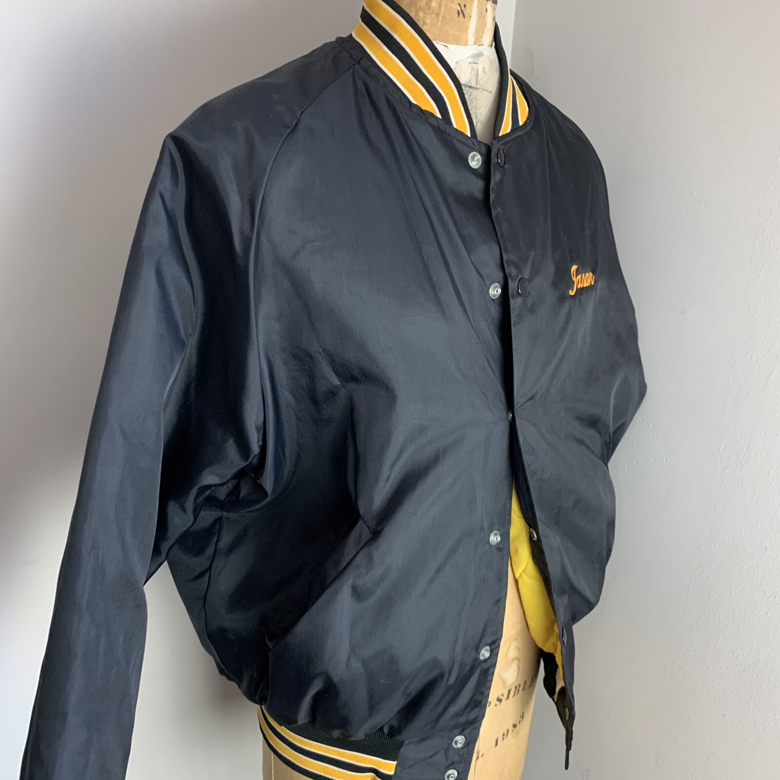 Giacca a scatto vintage Hagerstown Pony League Baseball Bomber Made in USA Uomo Large