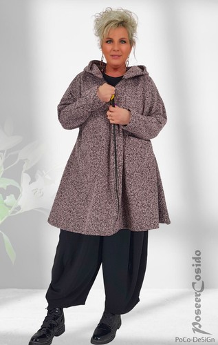 LOOK SDRAIO giacca boucle cappotto nero ❹Fb/XL-XXL-XXXL 44 46 48 50 52 54 56 58 - Foto 21 di 42