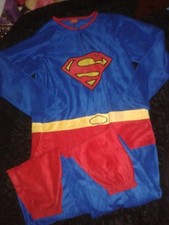 MENS SIZE M SUPERMAN ALL IN ONE FLEECE