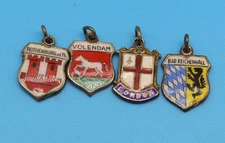 Vintage 800 & 925 Silver London Volendam Bad Riechenhall Rothenburg Travel Charm