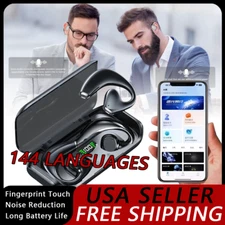 Two Way Instant Translation Bluetooth Earbuds 144 Languages Smart US