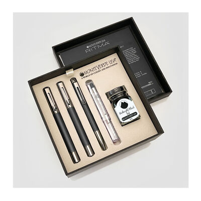 Monteverde Ritma 3+2 Piece Set, Anodized Black, New in Box