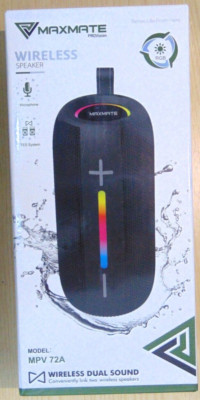 Maxmate Provision MPV 72A Wireless Dual Sound Leistungsstarke Lautsprecher IPX6 Wasserdicht