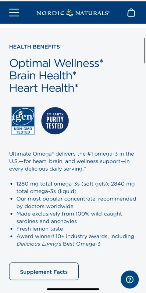 Nordic Naturals Ultimate Omega, líquido 8 oz, Foto 2 de 3