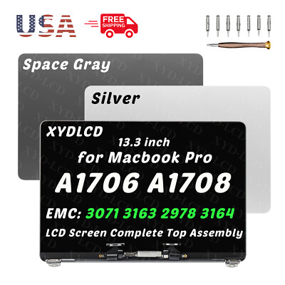 for MacBook Pro 13'' A1706 A1708 2016 2017 Retina LCD Screen Space Gray Silver A+