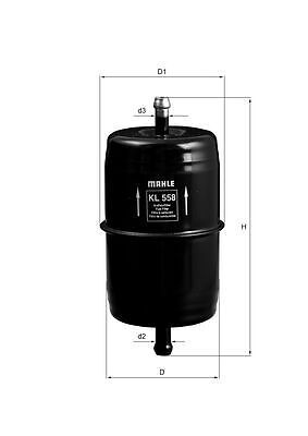MAHLE Kraftstofffilter KL 558 für JEEP SKODA