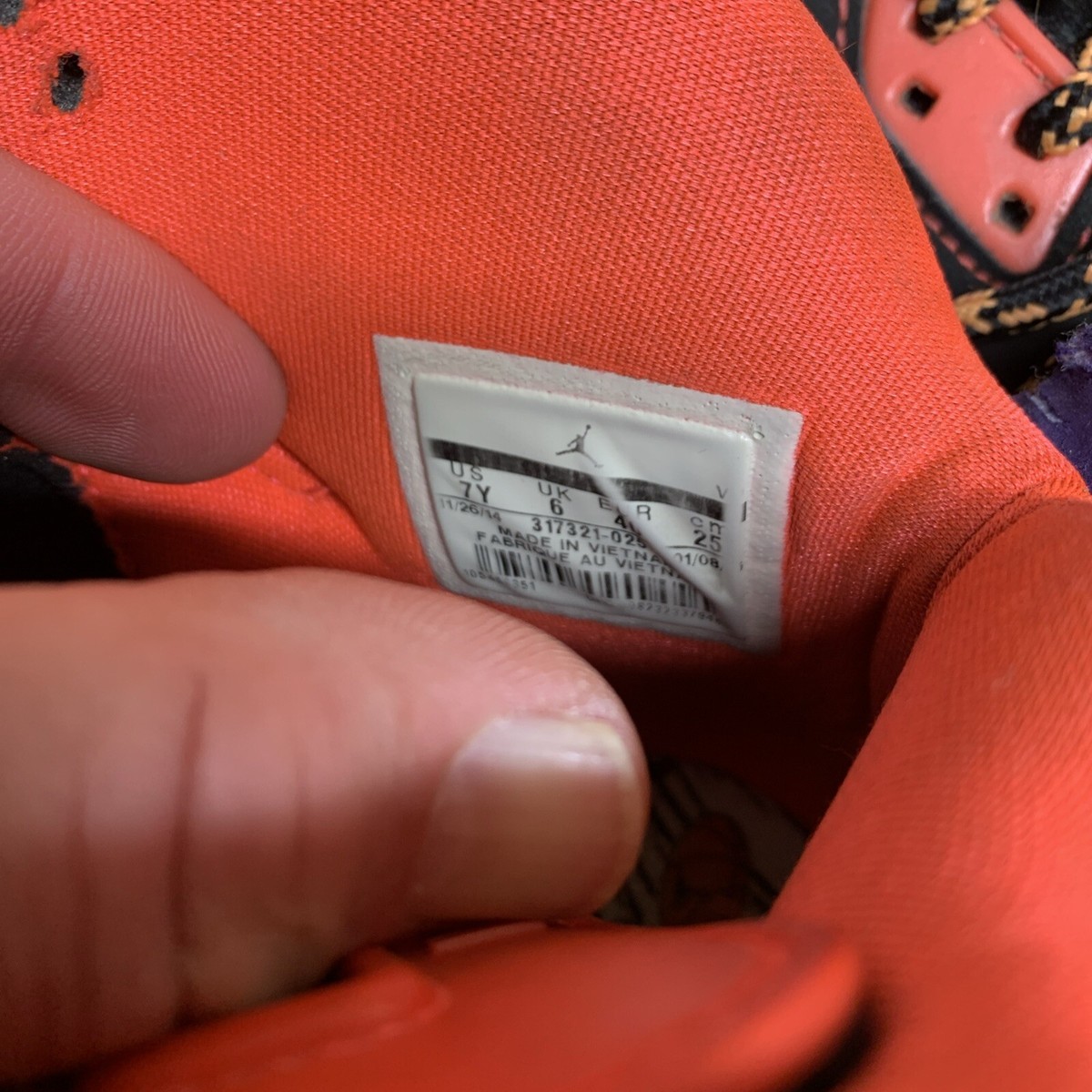 NIKE BOYS JORDAN SPIZIKE BG TASMANIAN DEVIL BLACK CRIMSON