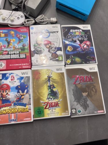 Nintendo Wii Babyblau + Top Spiele Bundle | Selten & Getestet | Mario | Zelda - Bild 5 von 7