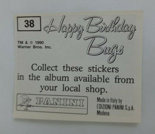 1990 Panini Happy Birthday Bugs (Pick Your Sticker) - Picture 55 of 343