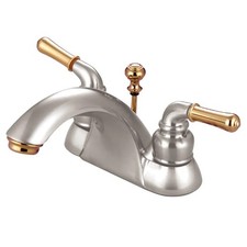 Kingston Brass KB262 Naples 1.2 GPM Centerset Bathroom Faucet - Brass