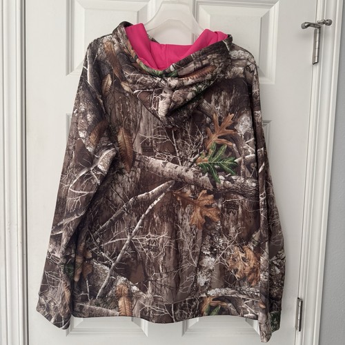 Sudadera con capucha para mujer Realtree Edge talla 20 XXL camuflada con capucha rosa pulóver sudadera - Imagen 6 de 7