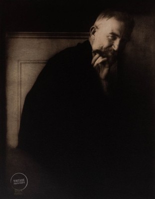 VTG Edward Steichen George Bernard Shaw Art Engraving Portrait 1907 Mat 13x16