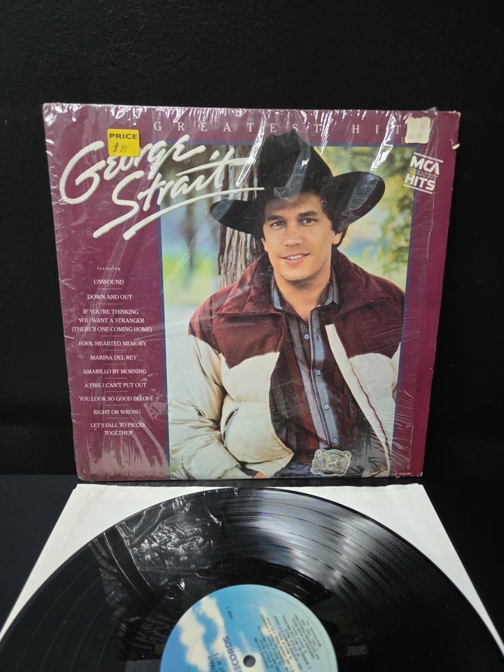 George Strait Greatest Hits Lp Vinyl 1985 1st CRC Press W/Shrink VG+/NM- Wax - Image 2 of 4