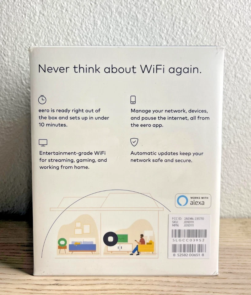 New pack of 4 EERO Mesh WiFi Router 2 Port Dual Band Mesh Router (J010111) - Image 2 of 4